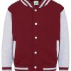 Burgundy/Heather Grey