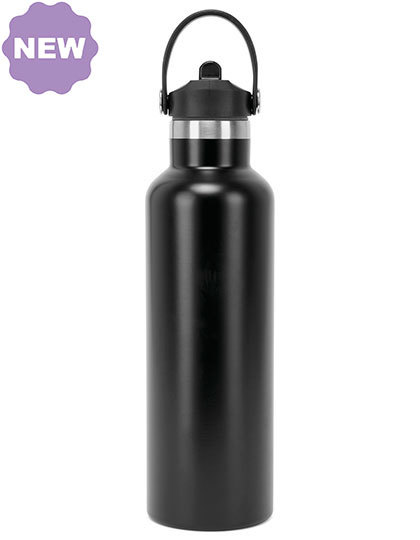 TriDri® Vacuum Sports Water Bottle With Flip Up Straw