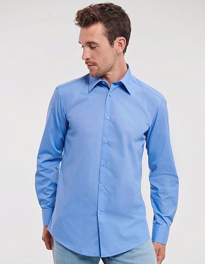 Men´s L/S Poly-Cotton Easy Care Tailored Poplin Shirt